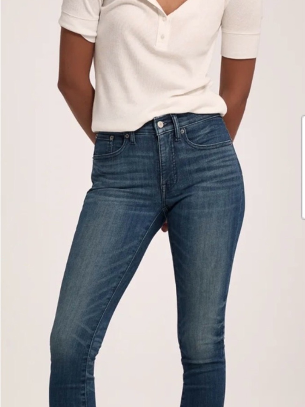 Lucky Brand High-Rise Slim Jeans in Dark Blue Wash